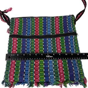 BOHO Live Worldly. Handwoven Crossbody Bag,‎ Multicolored earthy crafty hip